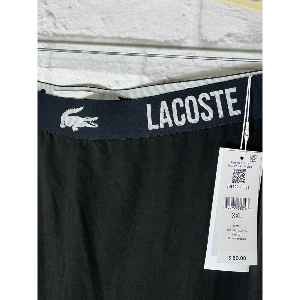 NEW Lacoste Men's Black Lounge Pants - Size XXL